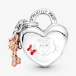 Kép 2/5 - Pandora Disney Mickey egér és Minnie egér lakat charm - 780109C01