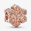 Kép 1/5 - Pandora csillogó rozé hópehely charm - 782378C01