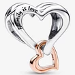Kép 1/5 - Pandora bicolor áttört végtelenjel szív charm - 782642C00