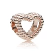 Kép 1/2 - Pandora rozé gyöngyös szív charm - 787516