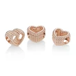 Kép 2/2 - Pandora rozé gyöngyös szív charm - 787516