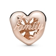 Kép 2/4 - Pandora rozé áttört családfa szív charm - 788826C01
