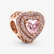 Kép 1/4 - Pandora szikrázó lapos szív charm - 789218C01
