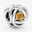 Kép 1/5 - Pandora mézszínű örökkévalóság kör november charm - 790065C04