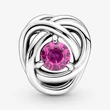 Kép 2/5 - Pandora rózsaszín örökkévalóság kör október charm - 790065C05