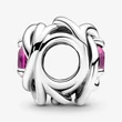Kép 3/5 - Pandora rózsaszín örökkévalóság kör október charm - 790065C05