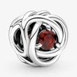 Kép 1/5 - Pandora vörös örökkévalóság kör január charm - 790065C06
