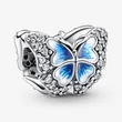 Kép 1/6 - Pandora kék csillogó pillangó charm - 790761C01