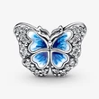 Kép 2/6 - Pandora kék csillogó pillangó charm - 790761C01