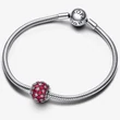 Kép 3/5 - Pandora szikrázó rózsaszín pavé gömb charm - 792630C03