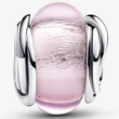 Kép 2/5 - Pandora rózsaszín körök muránói üveg charm - 793241C00