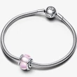 Kép 3/5 - Pandora rózsaszín körök muránói üveg charm - 793241C00