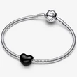 Kép 3/5 - Pandora matt fekete szív charm - 793337C04
