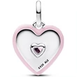 Kép 2/5 - Pandora sugárzó szív rózsaszín medál függő  - 794409C01