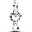 Kép 1/5 - Pandora piros köves összekapcsolt szívek függő  - 794435C01