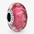 Kép 1/4 - Pandora hullámos rózsaszín muránói üveg charm - 798872C00