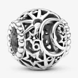 Kép 1/5 - Pandora áttört nap, hold, csillagok charm - 799183C00