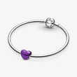 Kép 5/5 - Pandora metál hatású lila szív charm - 793337C01