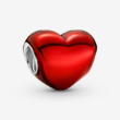 Kép 1/5 - Pandora metál hatású piros szív charm - 799291C02