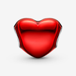 Kép 2/5 - Pandora metál hatású piros szív charm - 799291C02