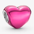 Kép 1/5 - Pandora fémes rózsaszín szív charm - 793337C03
