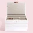 Kép 1/8 - Stackers fehér színű classic ékszerdoboz szett - 73709