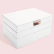 Kép 4/8 - Stackers fehér színű classic ékszerdoboz szett - 73709