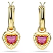Kép 4/5 - Swarovski Chroma függő szív karika fülbevaló - 5689647