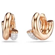 Kép 4/5 - Swarovski Dextera rozé arany karika fülbevaló - 5738198