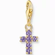 Kép 1/2 - Thomas Sabo ametiszt-lila kereszt charm - 2036-414-13