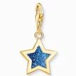Kép 1/2 - Thomas Sabo kék glitter arany csillag charm - 2056-427-32