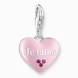 Kép 1/3 - Thomas Sabo rózsaszín szív charm - 2073-042-9
