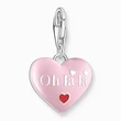 Kép 2/3 - Thomas Sabo rózsaszín szív charm - 2073-042-9
