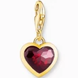 Kép 1/3 - Thomas Sabo sárga arany piros szív charm - 2094-414-10