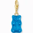 Kép 1/4 - Thomas Sabo x HARIBO kék gumimaci charm aranyozott karabinerrel - 2182-413-1