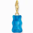 Kép 3/4 - Thomas Sabo x HARIBO kék gumimaci charm aranyozott karabinerrel - 2182-413-1