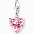 Kép 1/2 - Thomas Sabo ezüst rózsaszín cirkónia szív charm - 2205-051-9