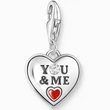 Kép 1/3 - Thomas Sabo ezüst "YOU & ME" szív charm - 2206-691-7