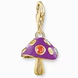 Kép 1/2 - Thomas Sabo aranyozott színes légyölő galóca charm - 2211-471-7