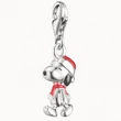Kép 1/3 - Thomas Sabo szívet ölelő Mikulás Snoopy PEANUTS charm - 2227-664-10
