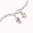 Kép 2/3 - Thomas Sabo szívet ölelő Mikulás Snoopy PEANUTS charm - 2227-664-10