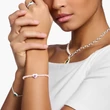 Kép 2/2 - Thomas Sabo rózsaszín gyöngyös szív karkötő - A2092-035-9-L19v