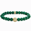 Kép 1/2 - Thomas Sabo Zöld malachit férfi karkötő  - A2145-140-6-L16