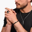 Kép 2/2 - Thomas Sabo Obszidián férfi karkötő - A2145-705-11-L16