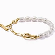 Kép 1/3 - Thomas Sabo sárga arany láncos édesvízi gyöngyös karkötő - A2190-430-14-L19V - Natural Beauty