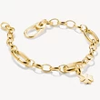Kép 2/3 - Thomas Sabo Connect Link sárga arany charmgyűjtő karkötő három nyitható láncszemmel - C1203-413-39-L17