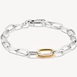 Kép 1/3 - Thomas Sabo Connect Link ezüst charmgyűjtő karkötő sárga arany nyitható láncszemmel - C1204-413-7-L19