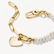 Kép 2/3 - Thomas Sabo Connect Link gyöngyös karkötő nyitható sárga arany láncszemmel - C1209-430-14-L17