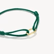 Kép 2/3 - Thomas Sabo zöld textilkarkötő aranyozott nyitható láncszemmel - C1210-413-34