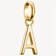 Kép 1/3 - Thomas Sabo Connect sárga arany "A" betű charm - CC1207-413-39